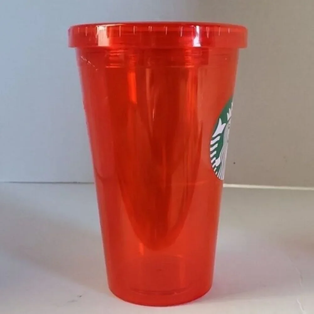 16 Oz Starbucks 2020 Grande Red Acrylic Cold Cup Travel Tumbler